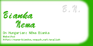 bianka nema business card
